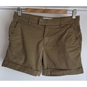 L.O.G.G. Bermuda Shorts Women Size 6 Brown Solid Cotton Casual Chino